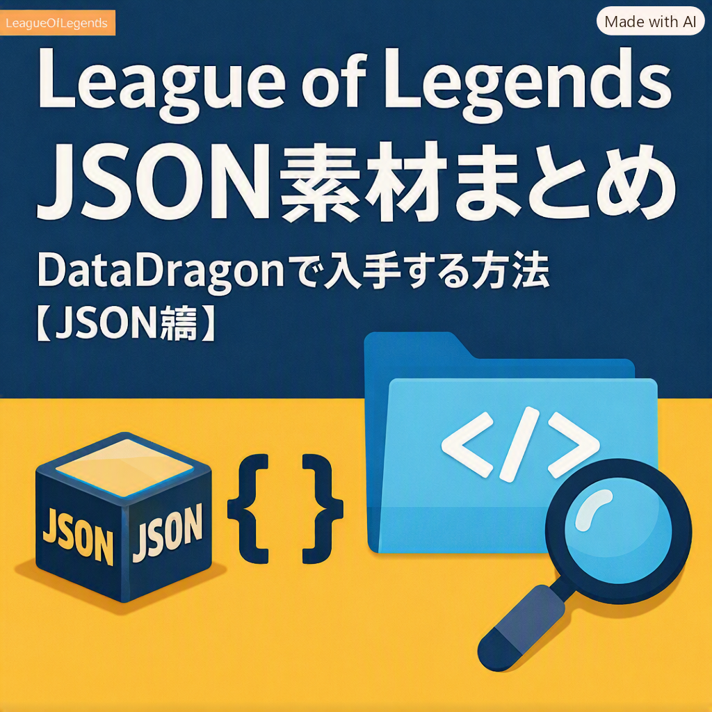 League of legendsのDataDragon【JSON編】アイキャッチ
